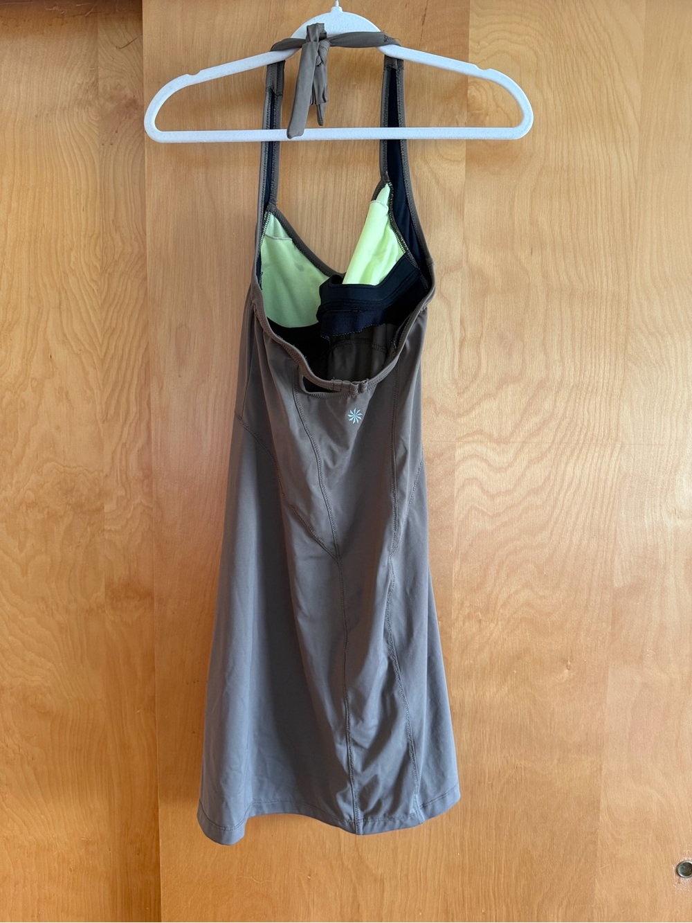 Athleta Olive Green Athletic Dress with Built in Sports Bra